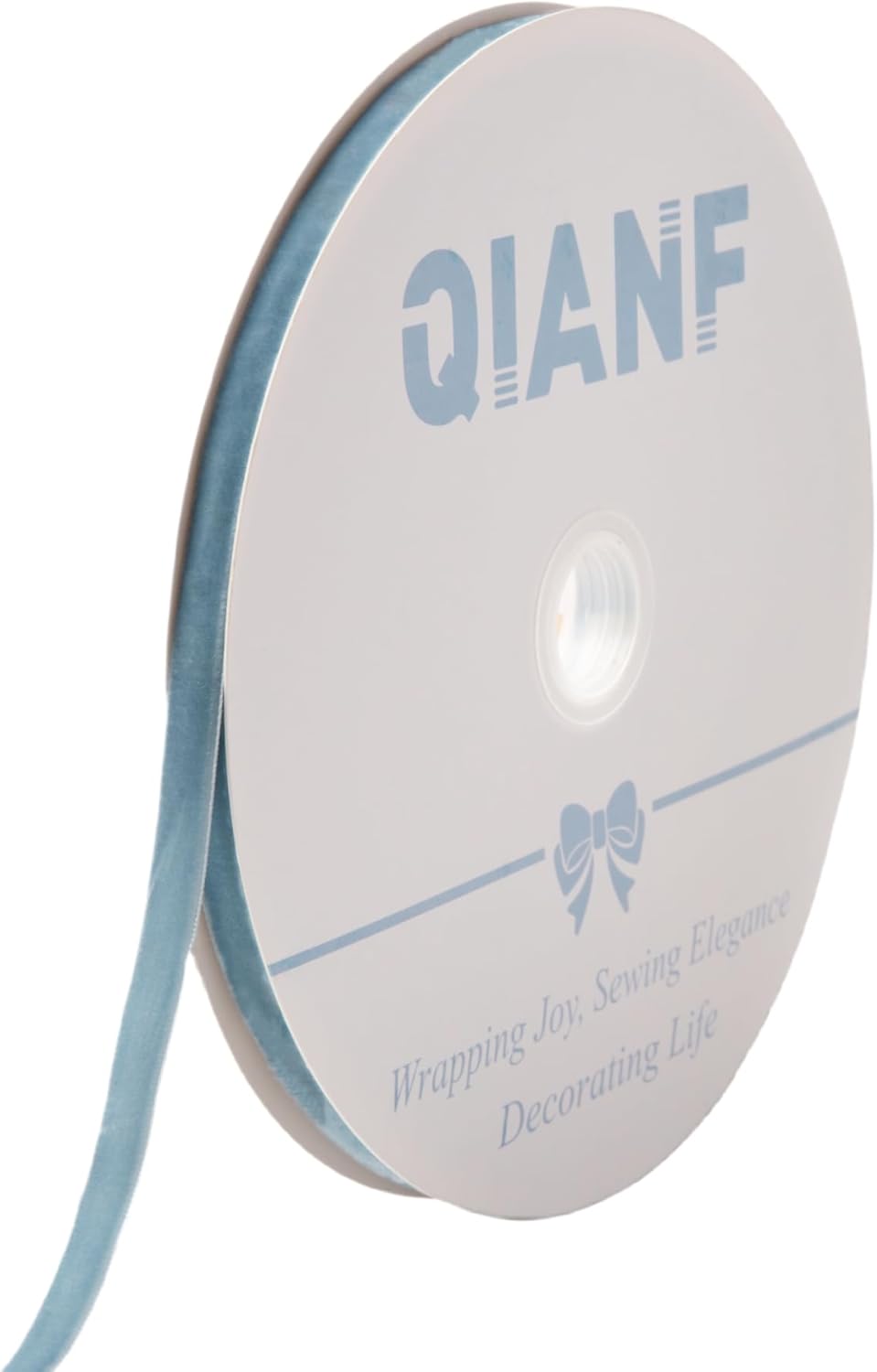 Vintage Dusty Blue Velvet Ribbon Christmas Ribbon for Gift Wrapping Crafts Christmas Tree Ornaments Garland Decorations, 3/8 Inch X 25Yd