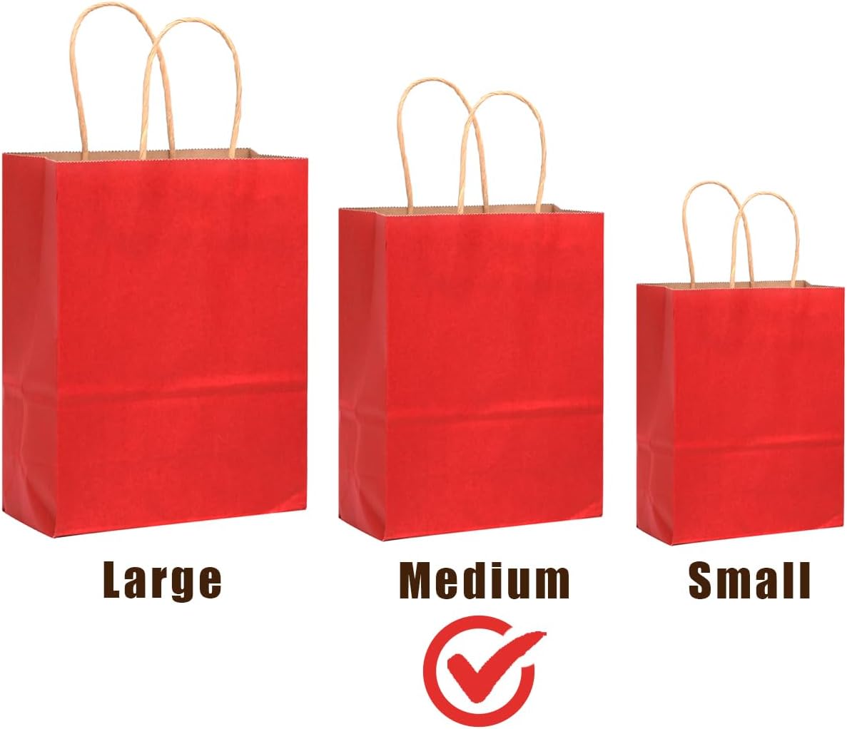 qiqee 32-Packs Wine Paper Gift Bags with Handles Bulk 7.6"x4.75"x10.5" Medium Size Gift Bags Multiple Uses