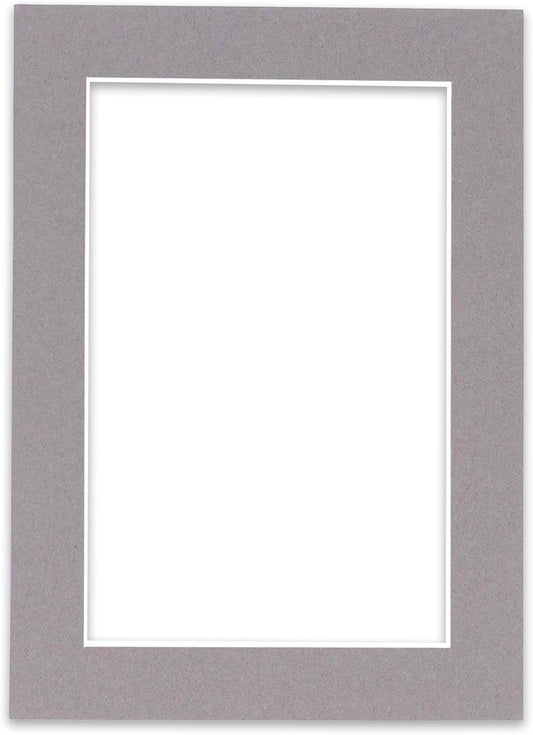 5.5x8.5 Mat for 8.5x11 Frame - Precut Mat Board Acid-Free Charcoal 5.5x8.5 Photo Matte for a 8.5x11 Picture Frame, Premium Matboard for Family Photos, Show Kits, Art, Picture Framing, Pack of 1 Mat