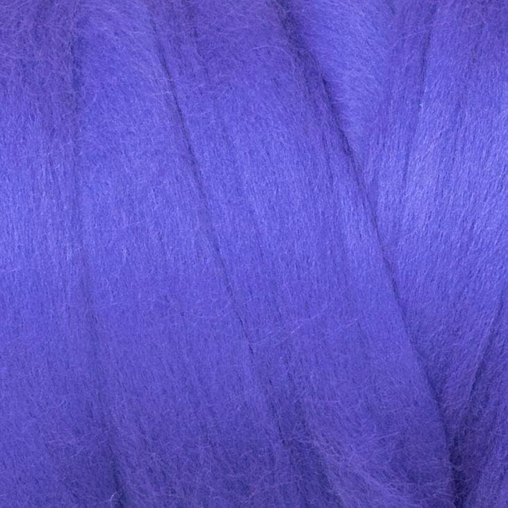 Kondoos Colored Natural Wool roving, 1 lb. Best Wool for Needle Felting, Wet Felting, handcrafts and Spinning. (Purple, 1 lb)