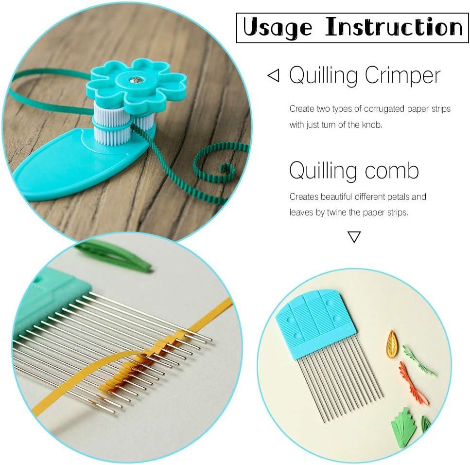 IMISNO Paper Quilling Kit - Quilling Tools and Supplies, Paper Strips