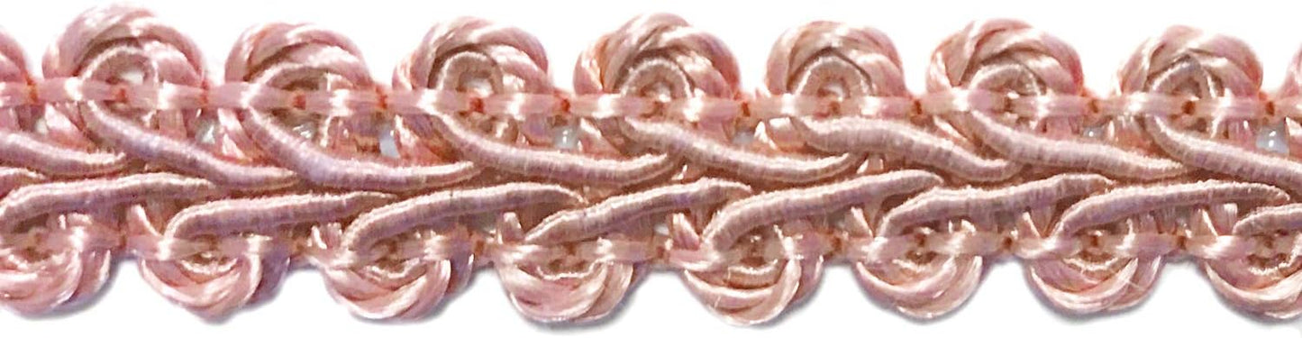 BEL AVENIR Braid Trim 1/2 inch 13.6 Yards French Gimp Basic Sewing Polyester DIY Crafts Costume Home Decorative (Pink)