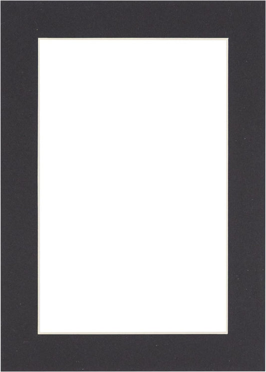 5x7 Mat for 8.5x11 Frame - Precut Mat Board Acid-Free Black 5x7 Photo Matte Made to Fit a 8.5x11 Picture Frame, Premium Matboard for Family Photos, Show Kits, Art, Picture Framing, Pack of 1 Mat