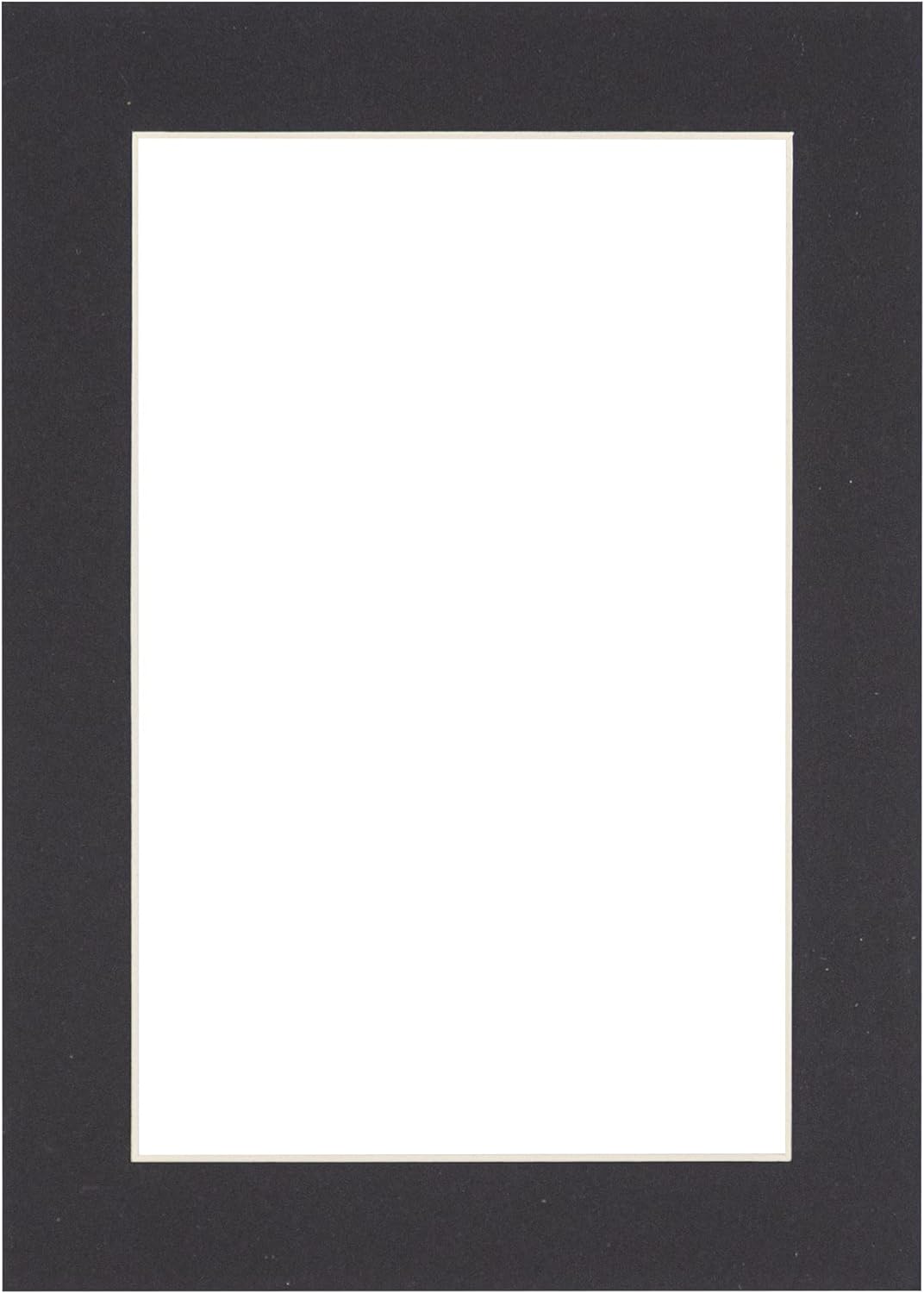 5.5x8.5 Mat for 8.5x11 Frame - Precut Mat Board Acid-Free Black 5.5x8.5 Photo Matte For a 8.5x11 Picture Frame, Premium Matboard for Family Photos, Show Kits, Art, Picture Framing, Pack of 1 Mat