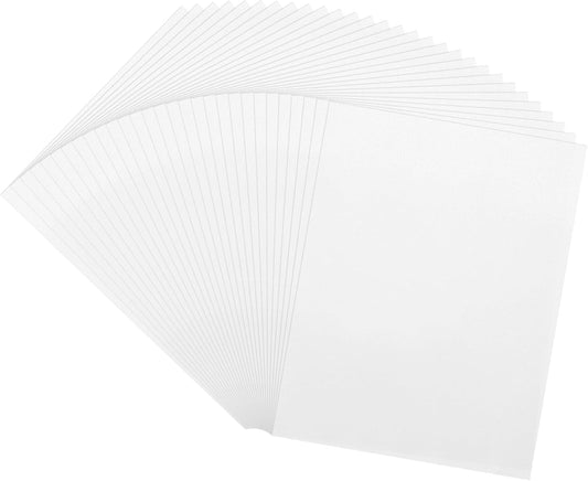MECCANIXITY 60 Sheet Colored Vellum Paper 8.5" x 11", 100gsm Translucent Printable Vellum Sheets for Printing Wedding Invitations Inkjet Laser Printer, White