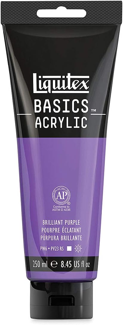 Liquitex BASICS Acrylic Paint, 250ml (8.5-oz) Tube, Brilliant Purple