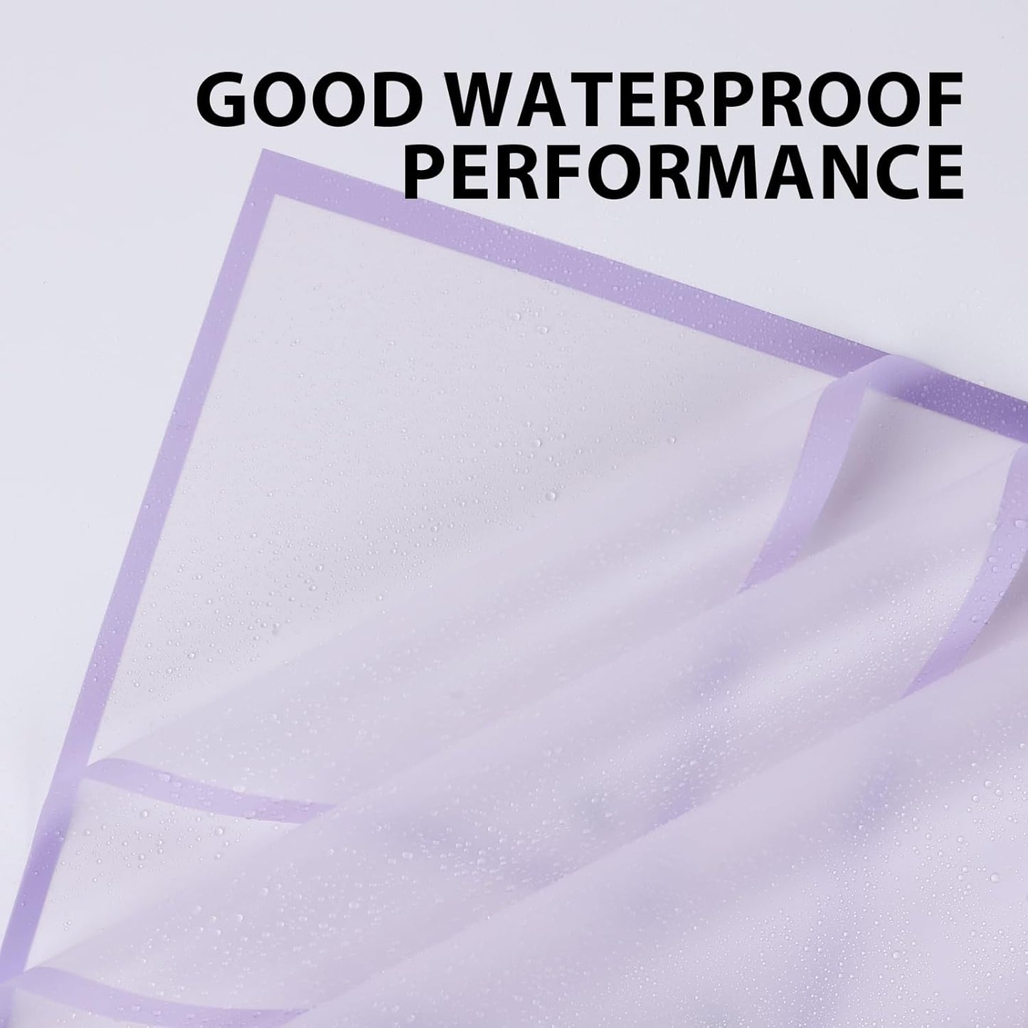 FUHITIM 20 Sheets Flower Wrapping Paper - Waterproof Floral Bouquet Packaging Paper for DIY Crafts，Florist Supplies Packaging Paper for Wedding Birthday Gift (Translucent Light Purple)