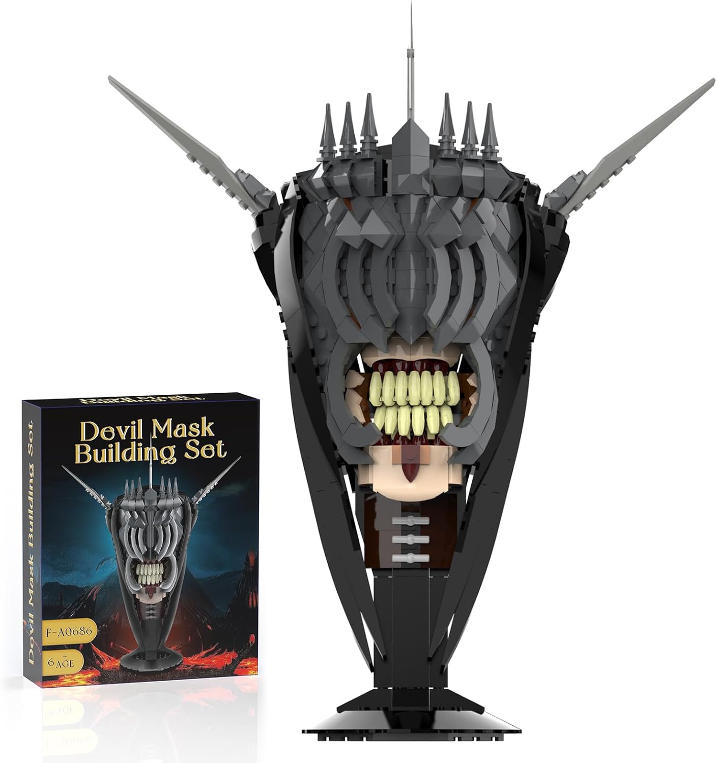 Lord Mouth of Sauron Building Toys Sets, Movie Model Figures, Halloween Christmas Birthday Creative Ideas Gift for Moive Fans for Adults and Boys 8-14 (674 Pieces)