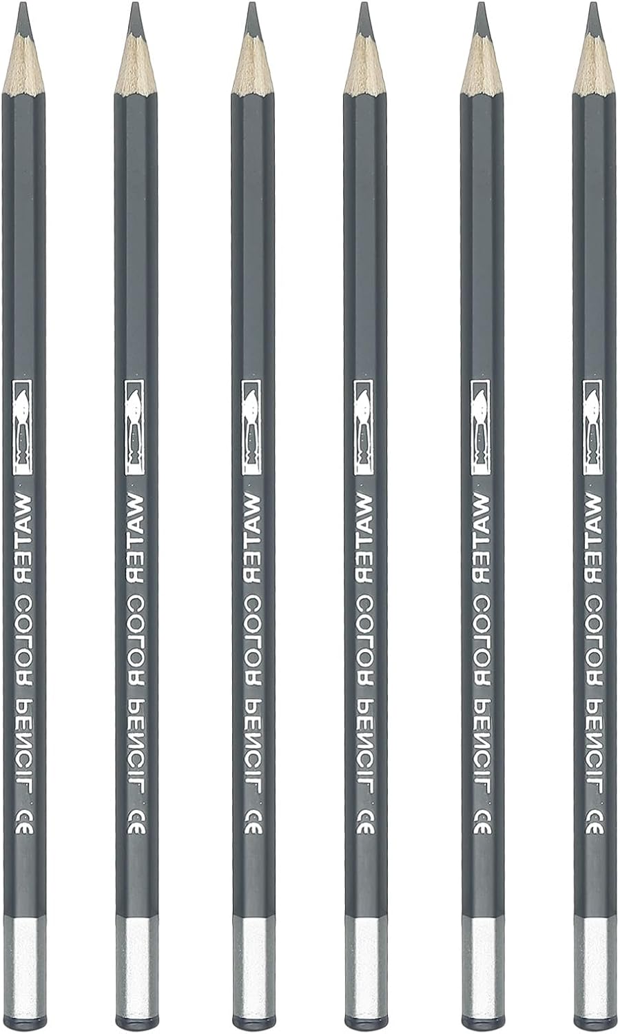 PATIKIL Watercolor Pencil, 6Pcs Water Soluble Pencils for Blending, Coloring, Sketch Drawing, Painting, Grey