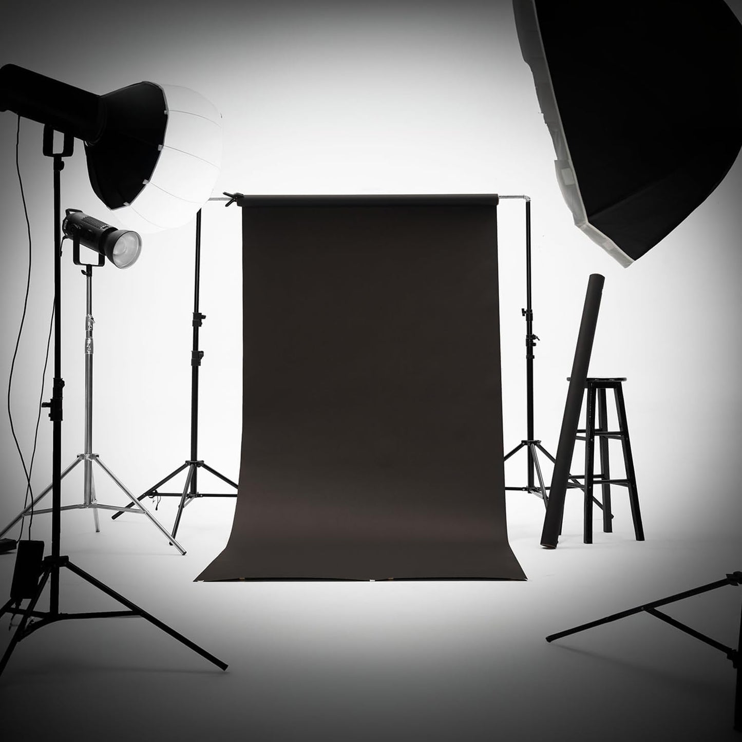 Kate Seamless Paper Backdrop Black Seamless Backdrop Paper Rolls (53''x32.8' Jet)