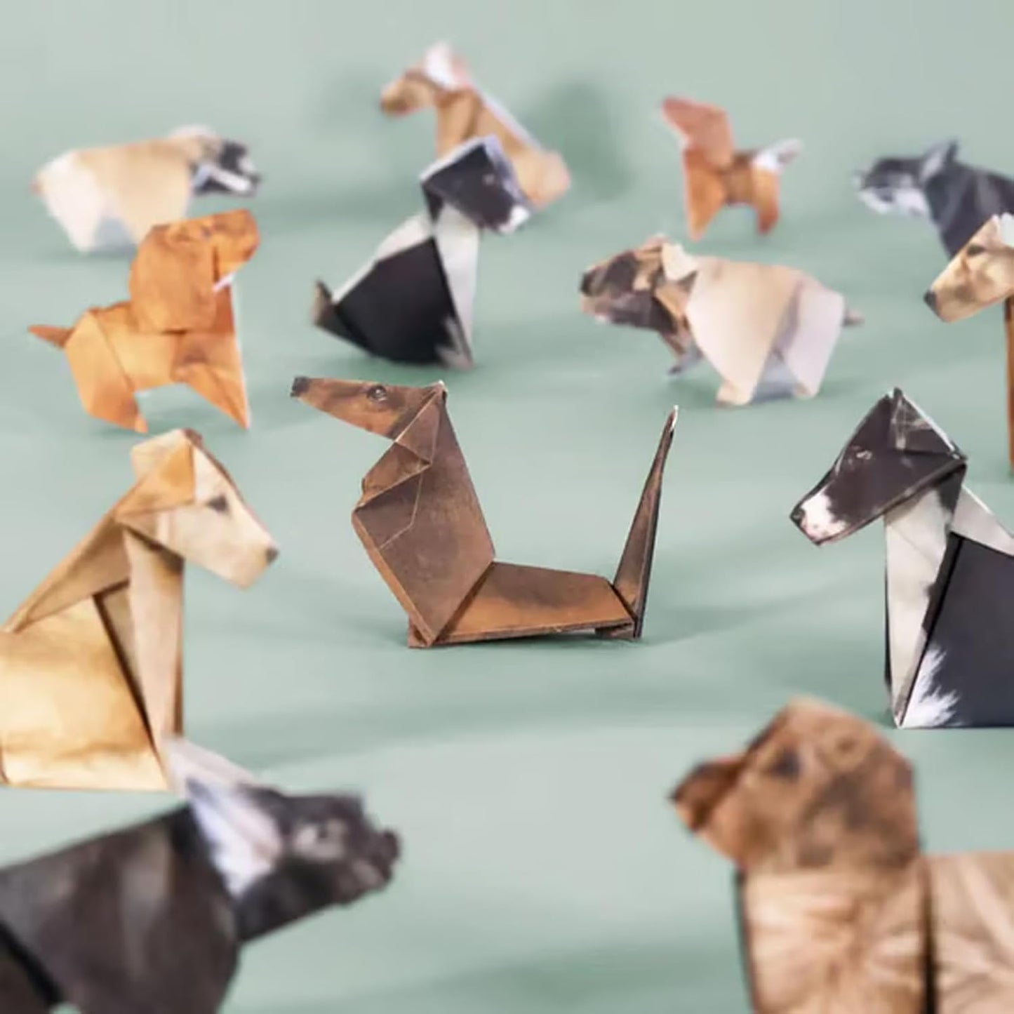 DIY Paper Cats Origami Kit - 50/30 Sheets DIY Paper Origami to Fold Your Own Cute Cat/Dog/Dino Figures - Perfect Desk Origami Cats Decoration & Creative Gift for Kids, Adults & Cat Lovers (Cat)
