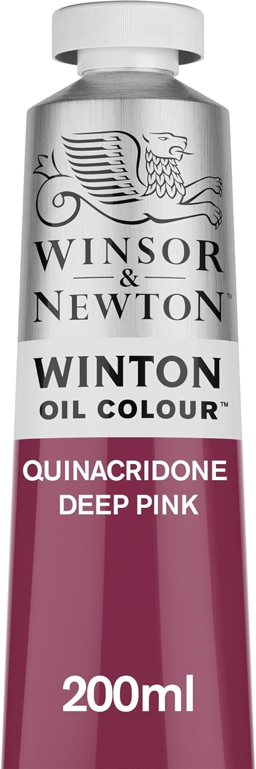 Winsor & Newton Winton Oil Color, 200ml (6.75-oz) Tube, Quinacridone Deep Pink