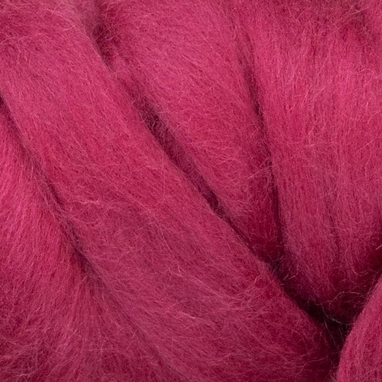 Colored Natural Wool roving, 8 OZ. Best Wool for Needle Felting, Wet Felting, handcrafts and Spinning. (Red Wine)