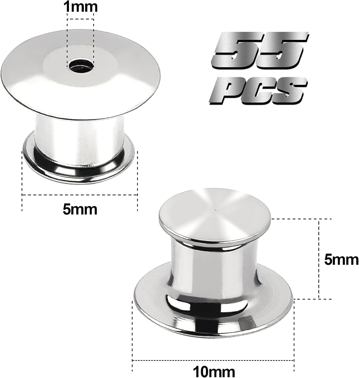 55 Pieces Metal Pin Backs Locking Pin Keepers Locking Clasp