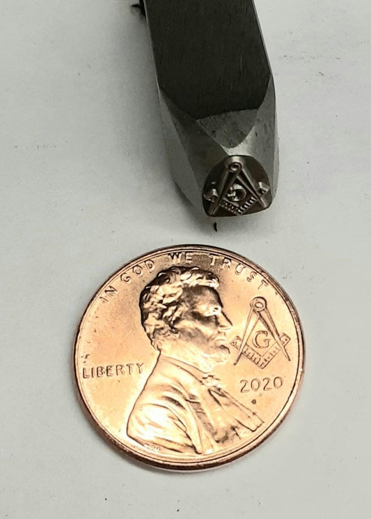 Masonic Master Mason Penny Punch Stamping Tool Fraternal Order Logo Punch Tool