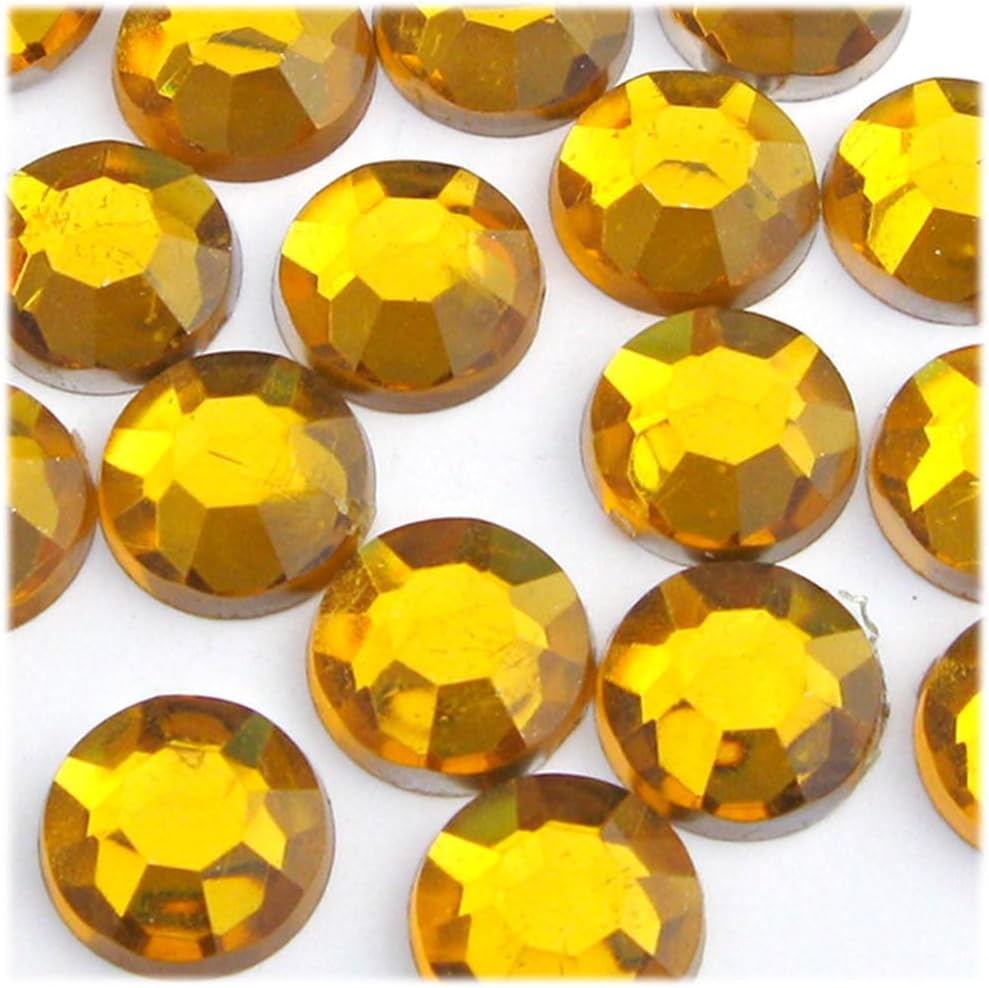 The Crafts Outlet 72pc Rhinestones Round 20mm - Flatback Orange