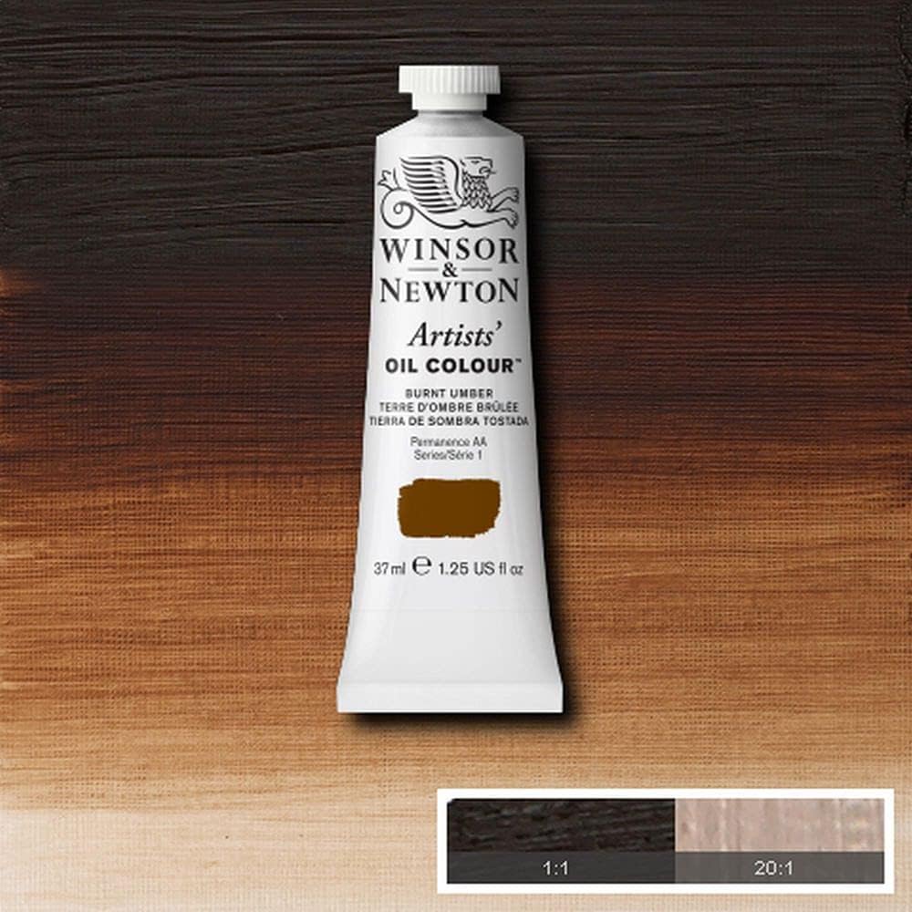 Winsor & Newton Artists' Oil Color, 37ml (1.25 oz) Tube, Burnt Umber