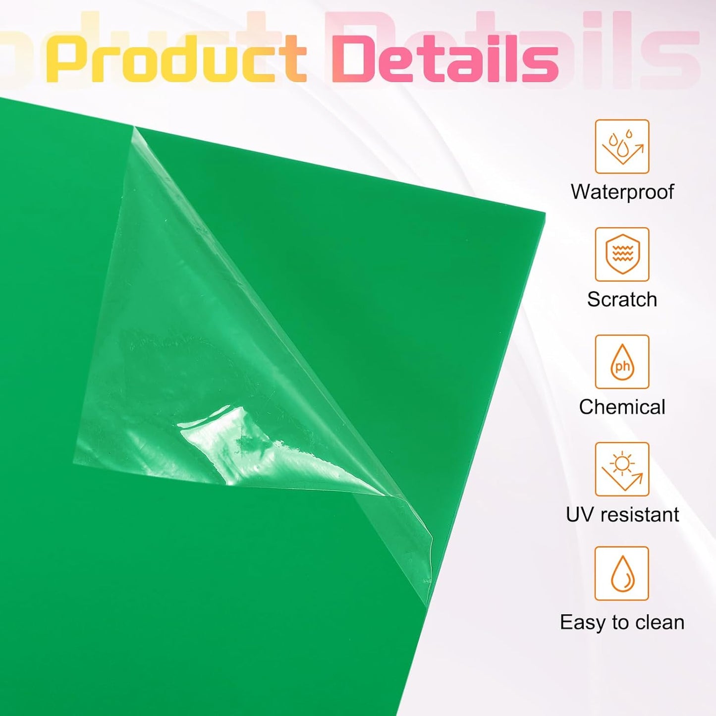 uxcell 4Pcs Acrylic Sheets 8x8 Inch Acrylic Panel 1/8 Inch-3mm Plastic Board for Picture Frames Sign Holders DIY Display Projects Craft, Green