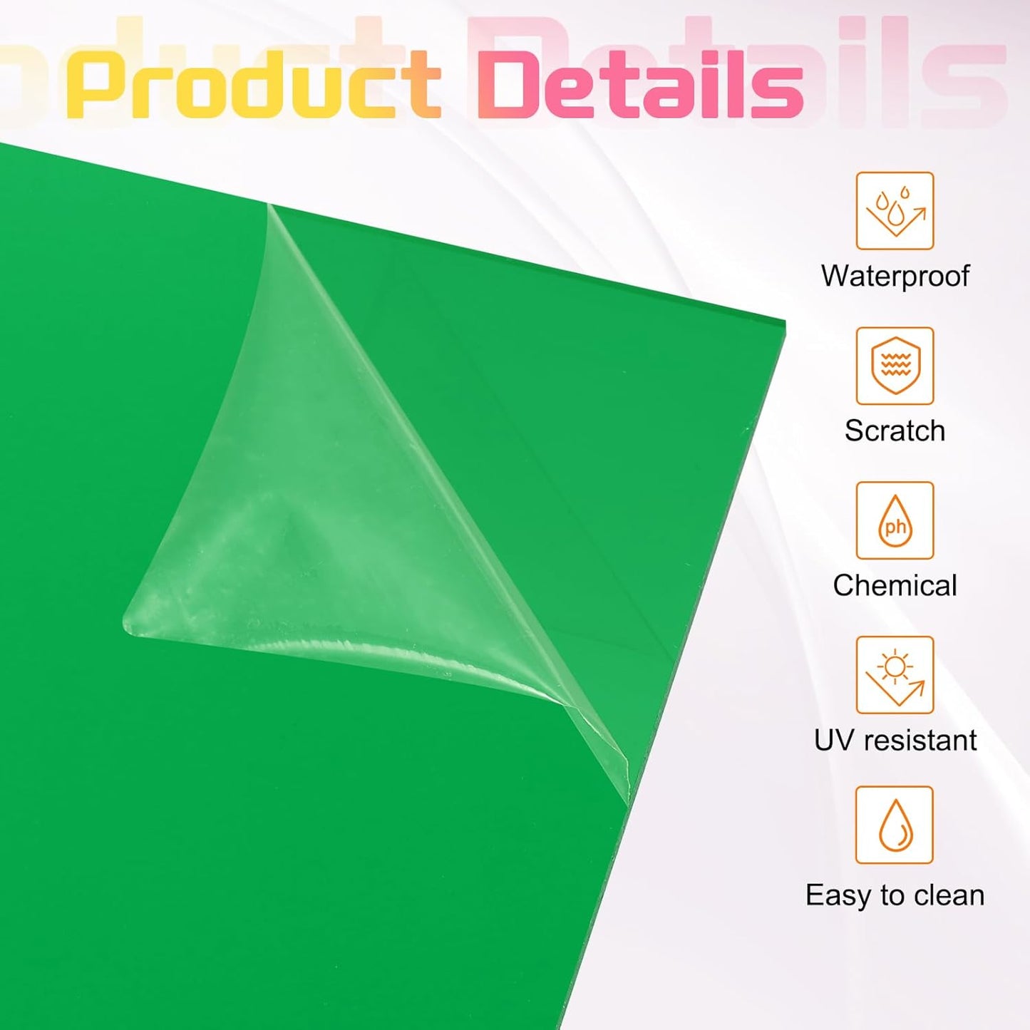 uxcell Acrylic Sheets 12x8 Inch Acrylic Panel 1/8 Inch-3mm Plastic Board for Picture Frames Sign Holders DIY Display Projects Craft, Clear Green