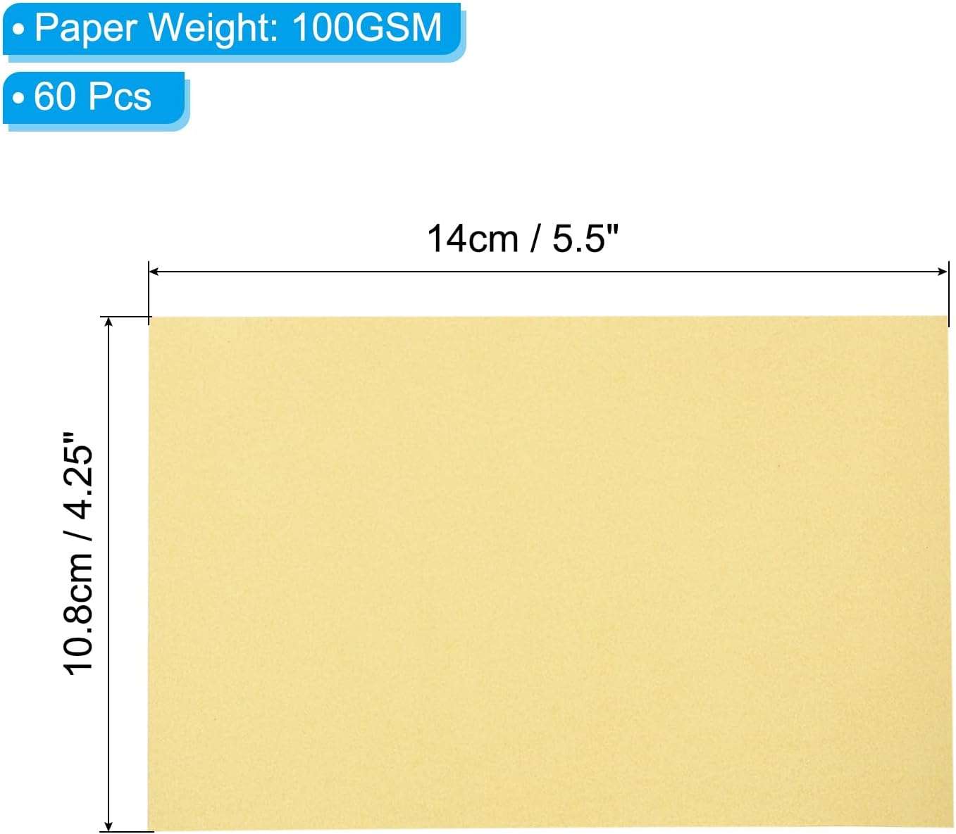 PATIKIL 60 Sheets Yellow Vellum Paper 4.25x5.5, Translucent Paper 100GSM for Invitations, Laser Inkjet Printing, Arts & Crafts
