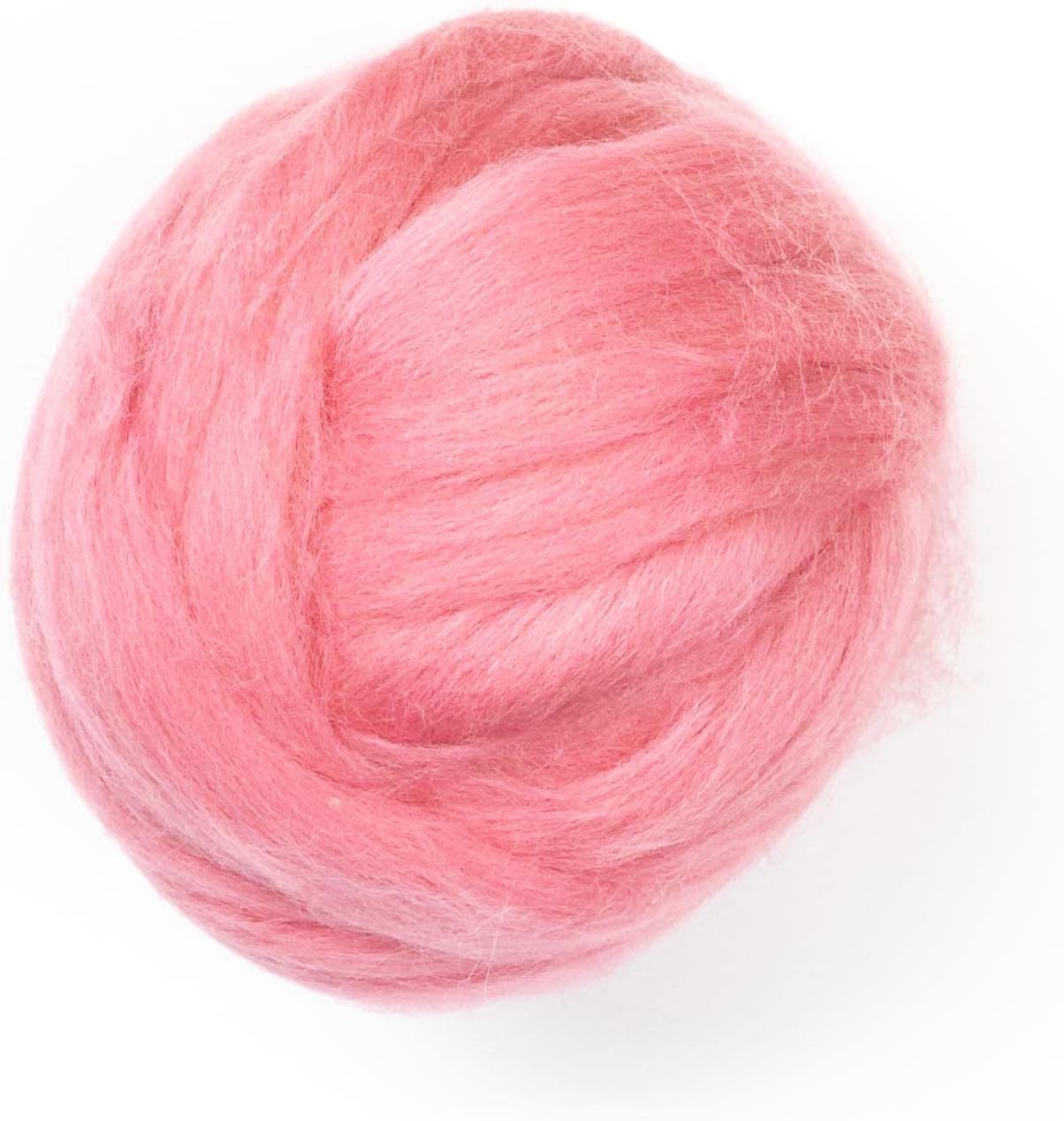 Kondoos Colored Natural Wool roving, 8 OZ. Best Wool for Needle Felting, Wet Felting, handcrafts and Spinning. (Wild Watermelon)