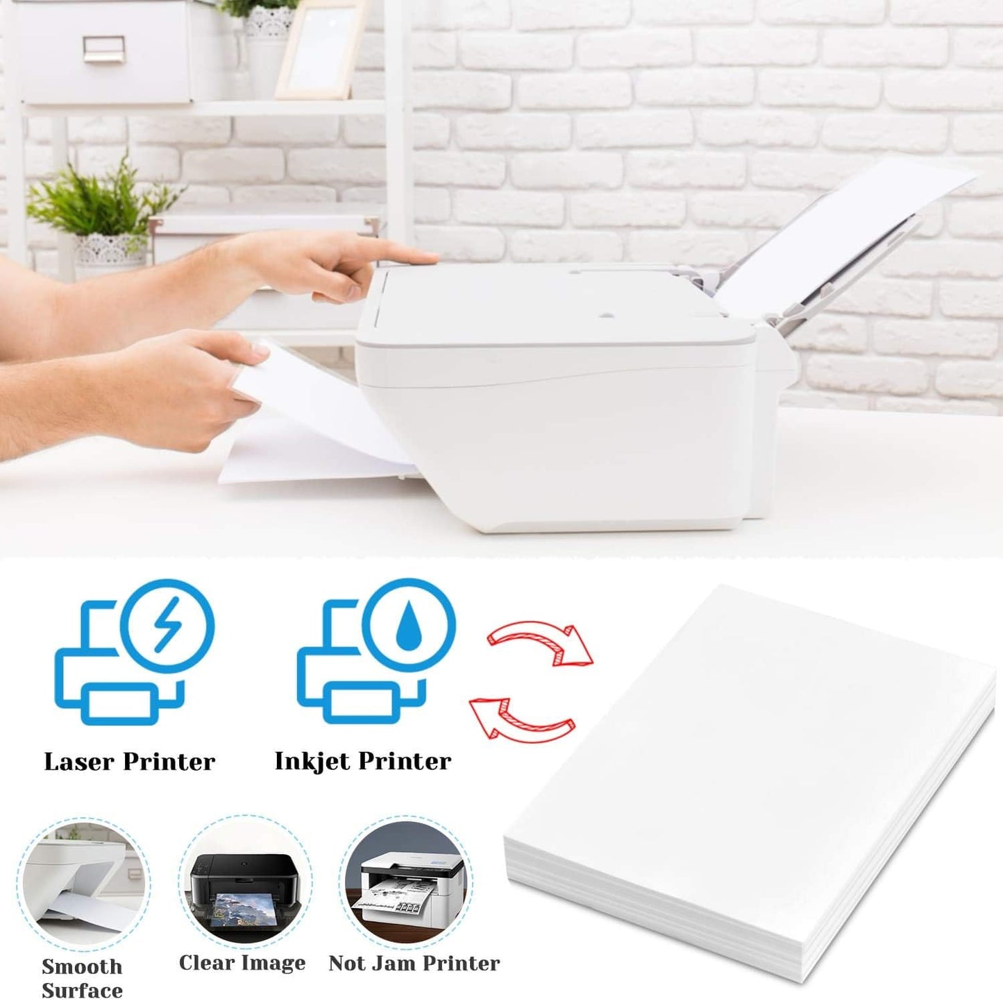 Vellum Paper, Cridoz 115GSM Transparent Vellum 8.5 x 11 Translucent Clear Printable Tracing Paper for Printing Invitation Cards