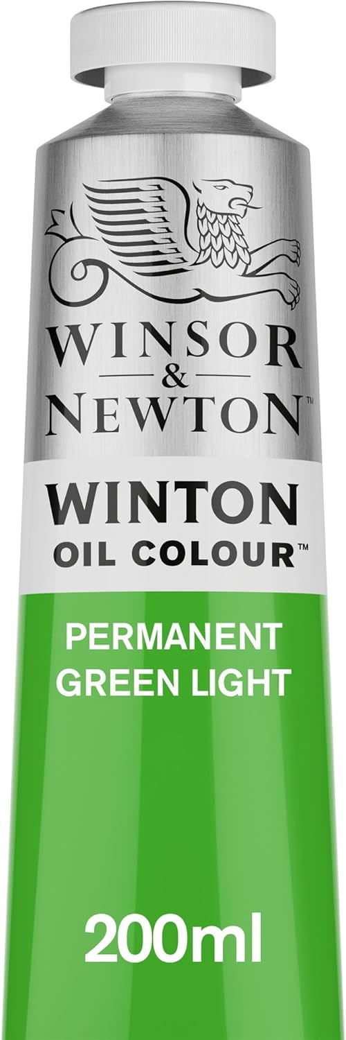 Winsor & Newton Winton Oil Color, 200ml (6.75-oz) Tube, Permanent Green Light