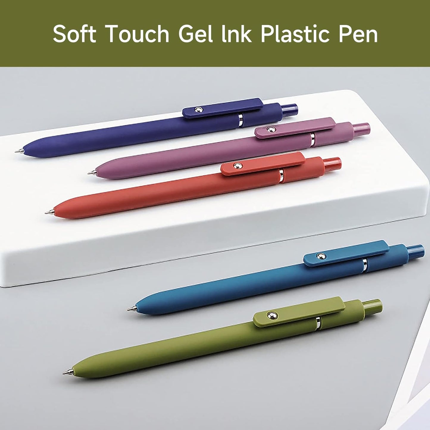 Gel Pens, 10 Pcs 0.5mm Fine Point Smooth Writing Pens High-End Series Black Ink Pens for Journaling Note Taking, School Office Supplies for Women Men (10 Pcs Mixed colors)