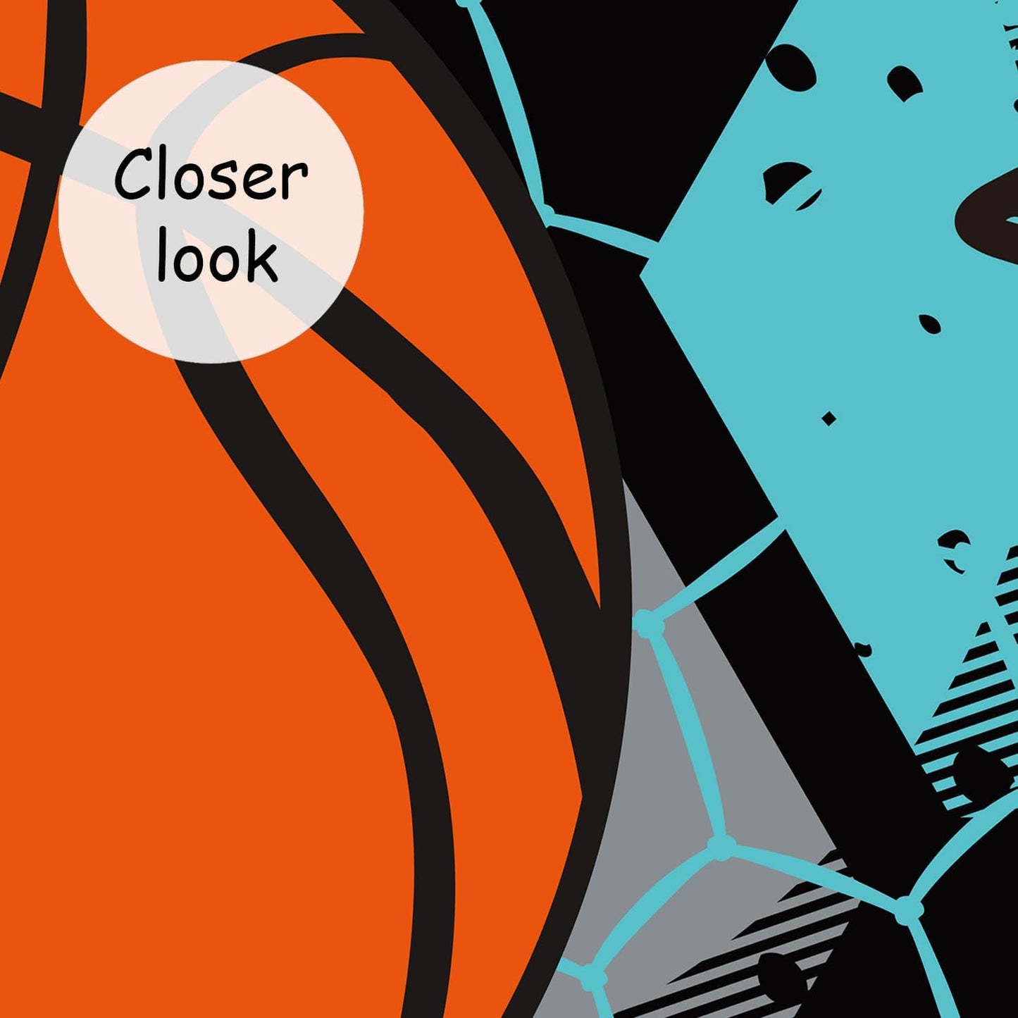 AFZEVEB-Colorful Graffiti Wallpaper Hand-Painted Ball Wall murals for Kids Room 159"x107"(Not Peel and Stick)