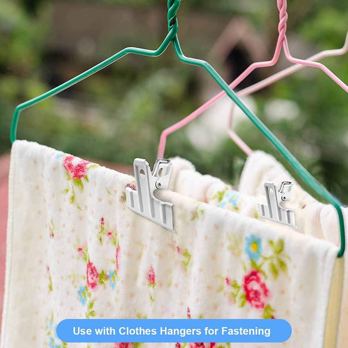 Coideal White Bull Clips Thickened - 10 Pack 3 Inch Long Large Metal Binder Paper Clips Clamps for Food Bags, Office & Home Kitchen (77 mm)