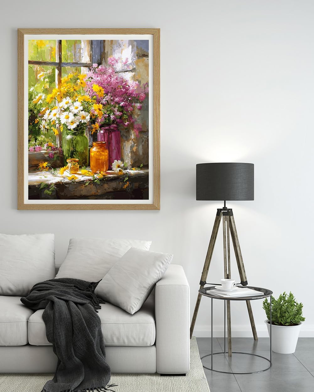 Moohue 14 ct Counted Cross Stitch Kits for Adults Flowers Cross Stitch Patterns Stamped Printed Cross Stitch Kits (Flowers 5)