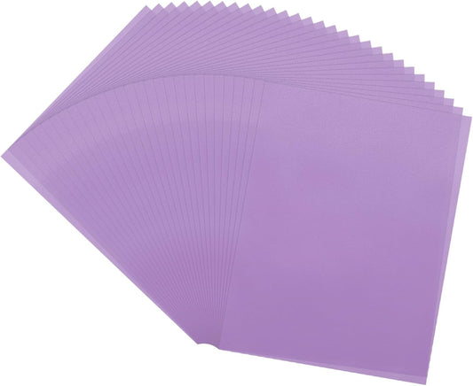 MECCANIXITY 60 Sheet Colored Vellum Paper 8.5" x 11", 100gsm Translucent Printable Vellum Sheets for Printing Wedding Invitations Inkjet Laser Printer, Purple
