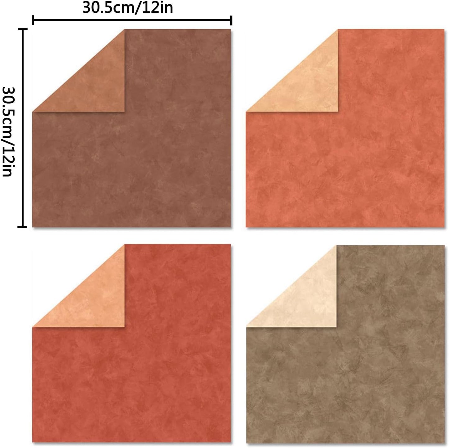 Scrapbook Paper 12x12, Double-Sided Suede Textured Craft Paper Set 24 Sheets/24 Designs, Warm Boho Tone for Decorative Paper, Greeting Cards, Photo Album Decoration