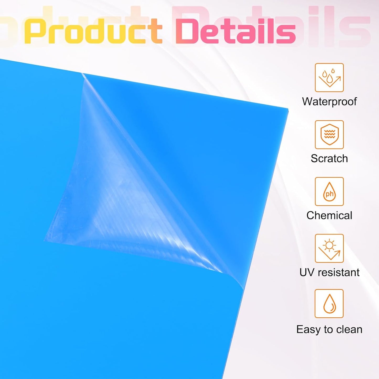 uxcell 4Pcs Acrylic Sheets 8x8 Inch Acrylic Panel 1/8 Inch-3mm Plastic Board for Picture Frames Sign Holders DIY Display Projects Craft, Blue
