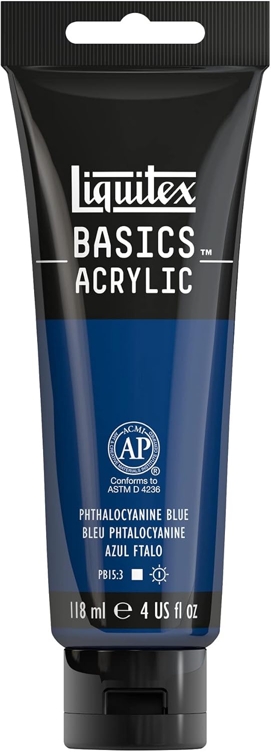 Liquitex BASICS Acrylic Paint, 118ml (4-oz) Tube, Phthalocyanine Blue
