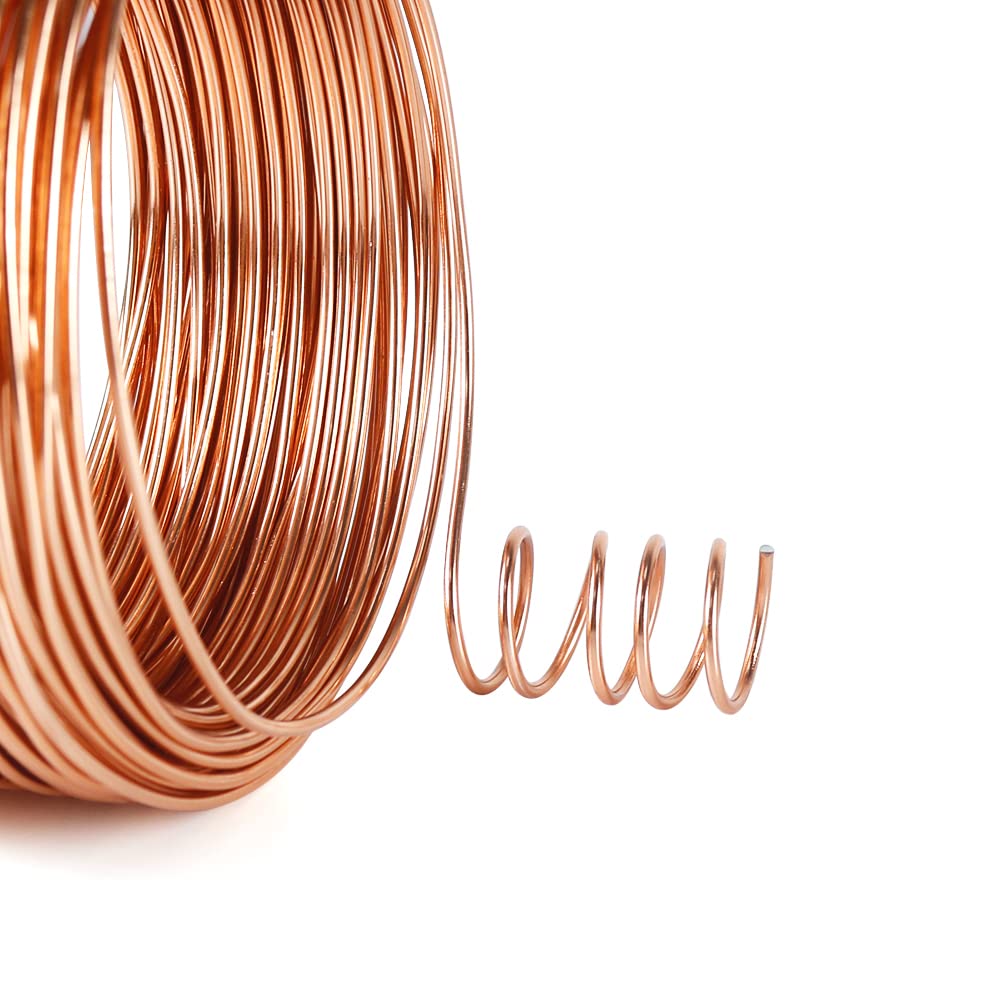 Tenn Well Aluminum Wire, 100 Feet 2mm Bendable Metal Craft Wire for Sculpting, Plants, Gardening, Bonsai Training, Jewelry Making(12 Gauge, Copper Tone)