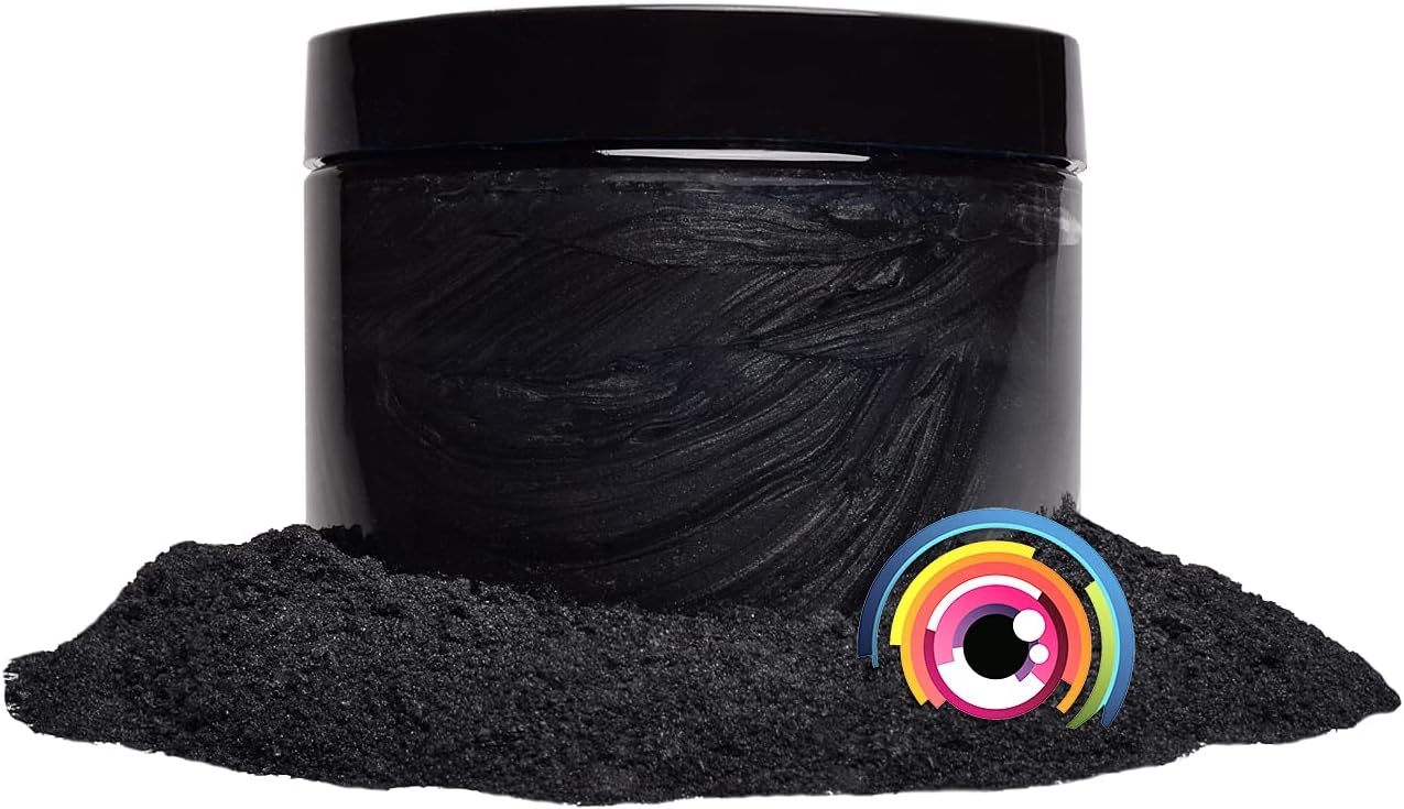 Eye Candy Pigments Premium Black Mica Powder - Sumi Black (25gr) - for Epoxy, Resin, Soap, Paint, Woodworking, Acrylic Pouring, Bath Bombs, Fishing Lures - DIY Arts and Crafts Additive