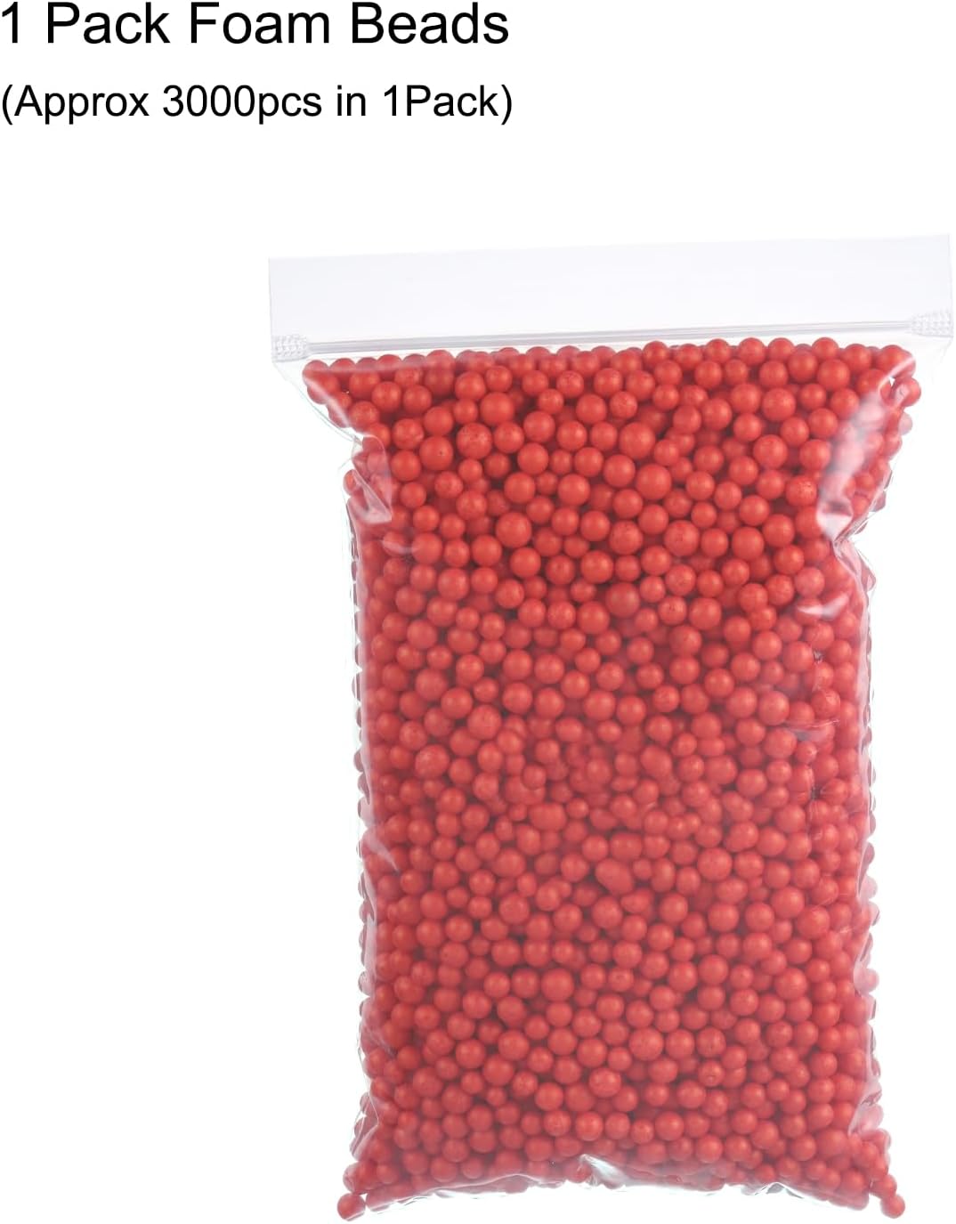 MECCANIXITY Foam Beads Foam Balls 7-9mm for Wedding and Party Decorations, Tiny Packing Balls, Arts DIY Crafts Supplies (Light Red,1 Pack Approx 3000pcs)