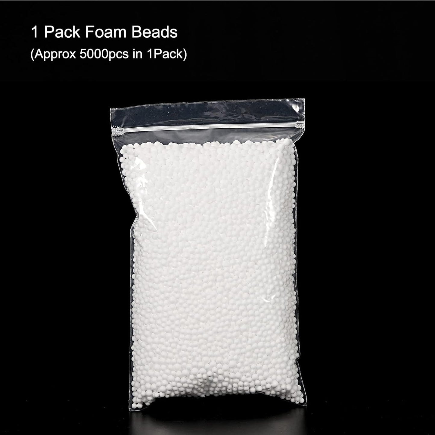 MECCANIXITY Foam Beads Foam Balls 4-6mm for Wedding and Party Decorations, Tiny Packing Balls, Arts DIY Crafts Supplies (White,1 Pack Approx 5000pcs)
