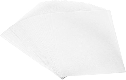 PATIKIL 60 Sheets Vellum Paper 4.25x5.5, Vellum Paper Printable Translucent Paper 100GSM Colored for Invitations Laser Inkjet Printing Card Making Crafting Wedding Tracing, Silver Tone