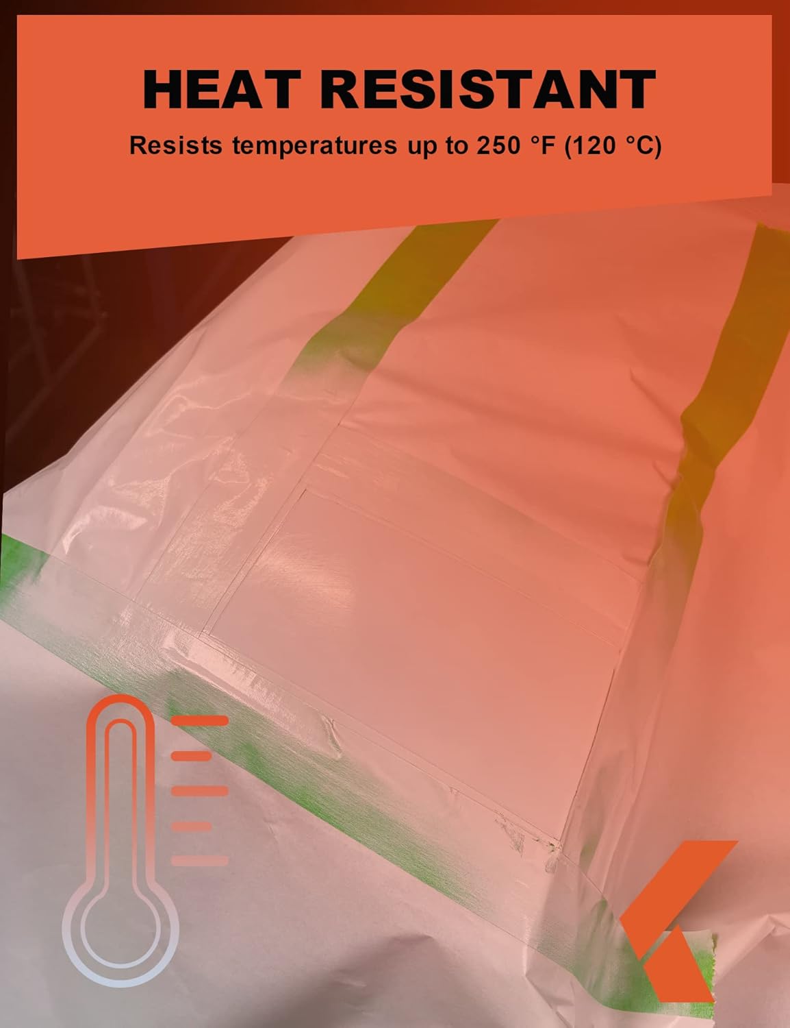 Painters Tape for Car Paint Green No Residue Automotive Masking Tape for Automotive Paint - Heat Resistant for Paint Booth, 1.4 Inches x 60 Yards, 3 Rolls