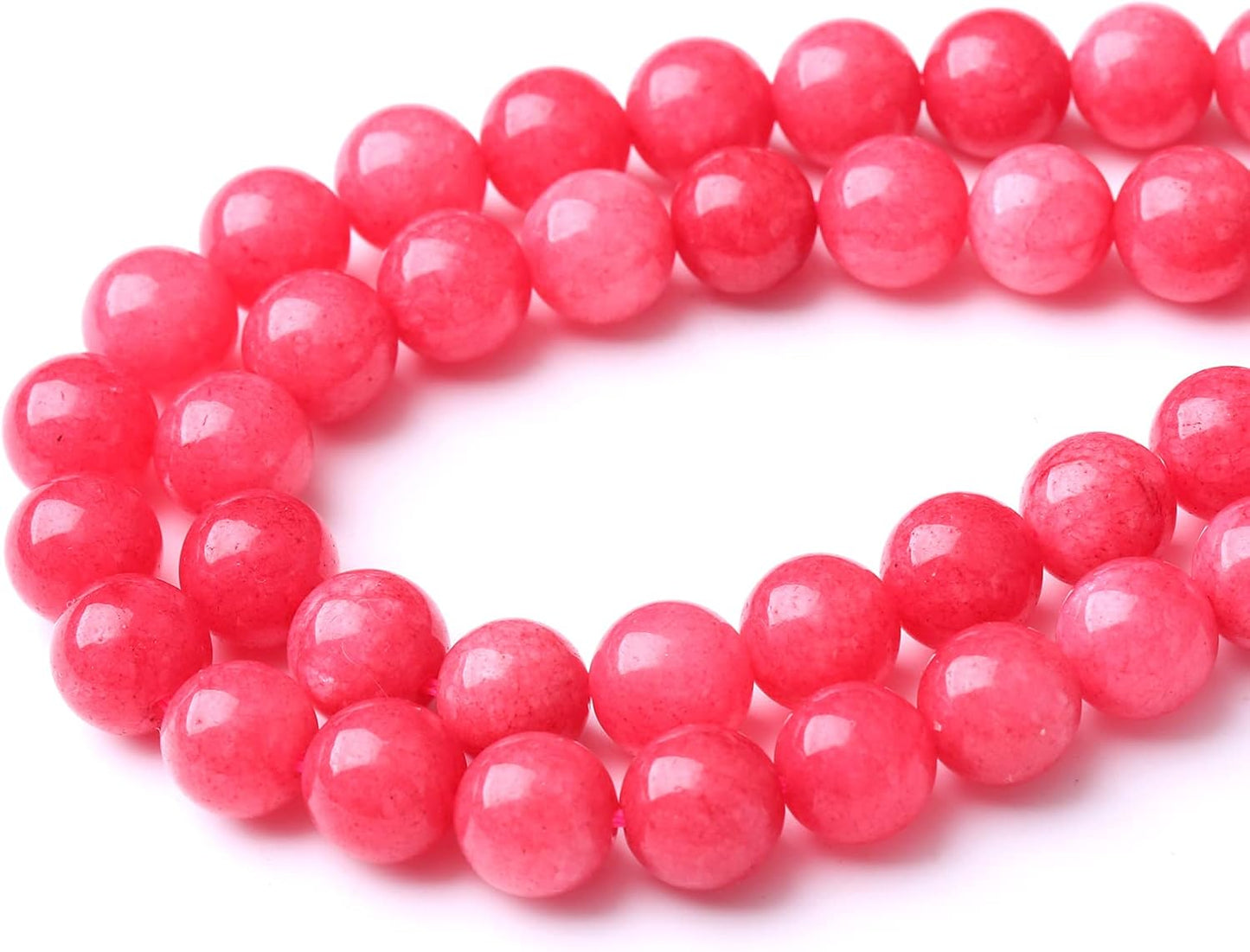 45PCS 8MM Natural Red Rhodonite Jade Stone Beads Round Loose Stone Beads for Jewelry Making DIY Energy Stone Healing Power Bracelet 15"