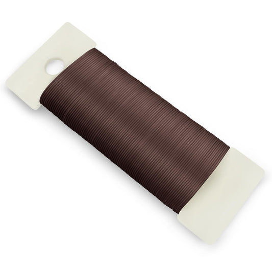 Floral Wire, 38 Yards 114 Ft 22 Gauge Metal Wire for Crafts, Flexible Wreath Flower Thin Craft Wire for Ornaments Ribbon Making DIY, Coffee