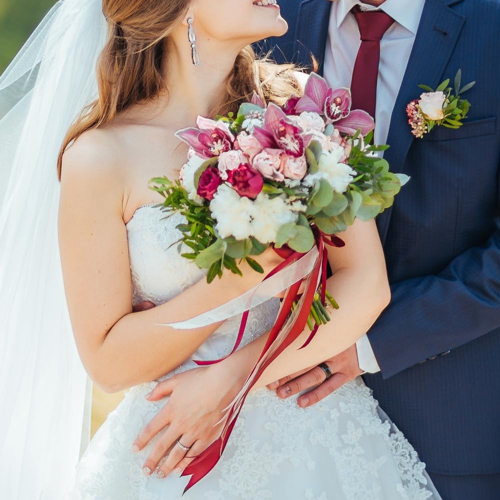 5/8" Width x 50 Yards Satin Fabric Ribbon, Green Ribbon Perfect for DIY Bows, Swags, Gift Wrapping, Craft, Flower Bouquet，Christmas and Party Decoration