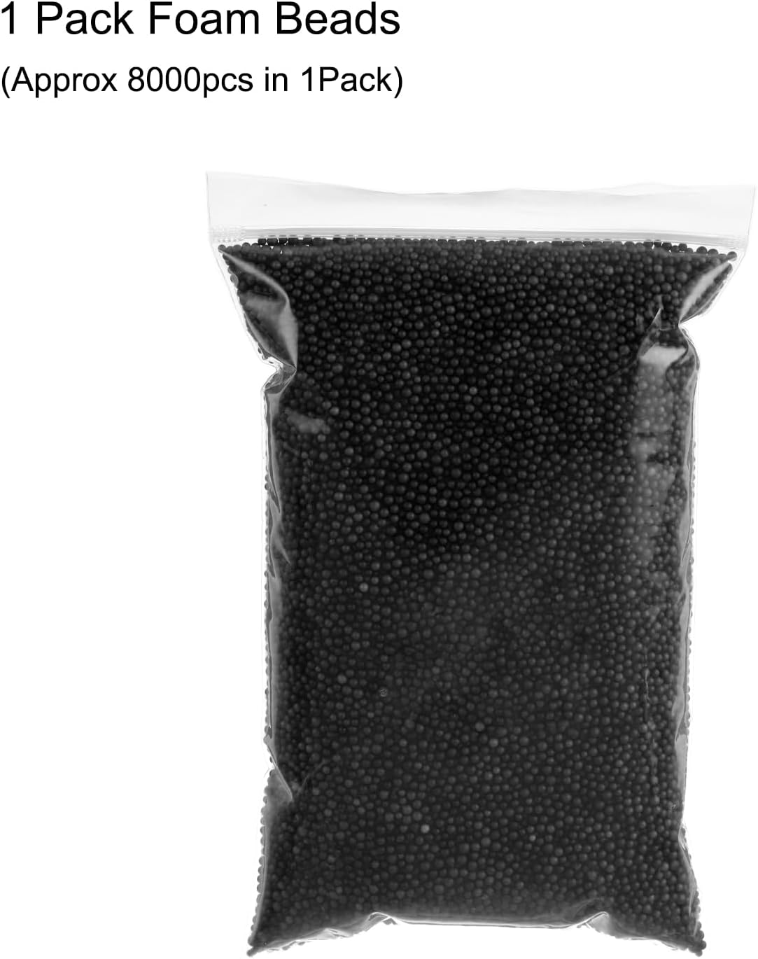 MECCANIXITY Foam Beads Foam Balls 2-3mm for Wedding and Party Decorations, Tiny Packing Balls, Arts DIY Crafts Supplies (Black,1 Pack Approx 8000pcs)