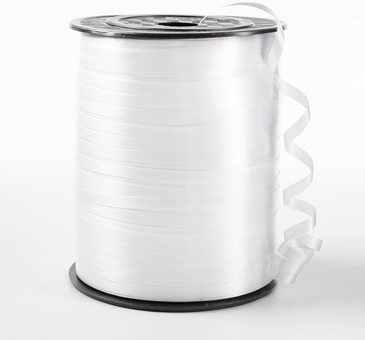 White Curling Ribbon, 500 Yard Christmas Curling Ribbons for Gift Wrapping, Balloon String for Balloons Curly Ribbon, Gift Bow Ribbons for Baby Shower, Florist Flower Party Decorations