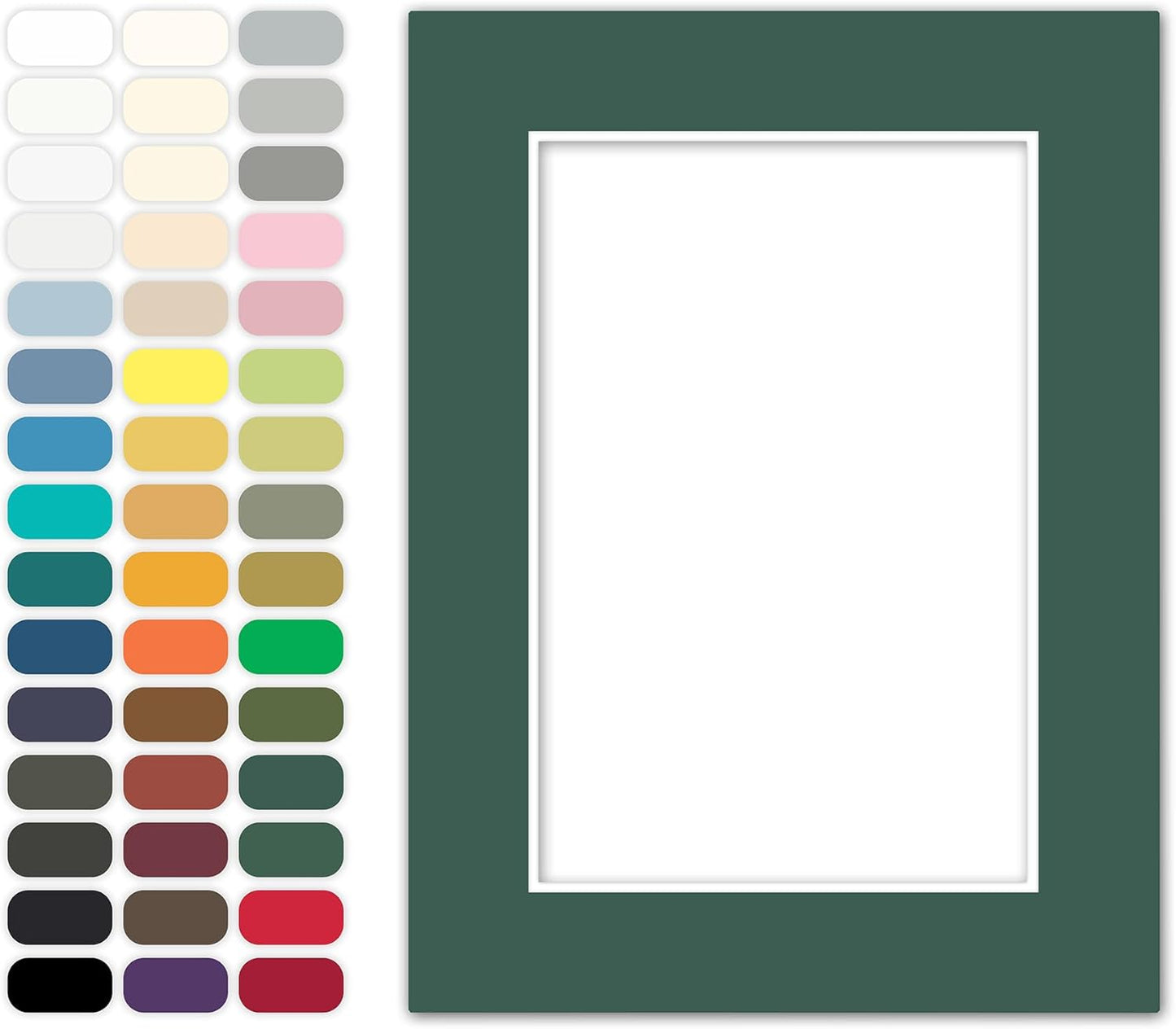 Poster Master Forest Shadow Matboard – 4-Ply Acid-Free Picture Mat Board with 45° Beveled Cut, Made in USA, Custom Cut to Any Size, 1/16" Thickness for Framing & Displays
