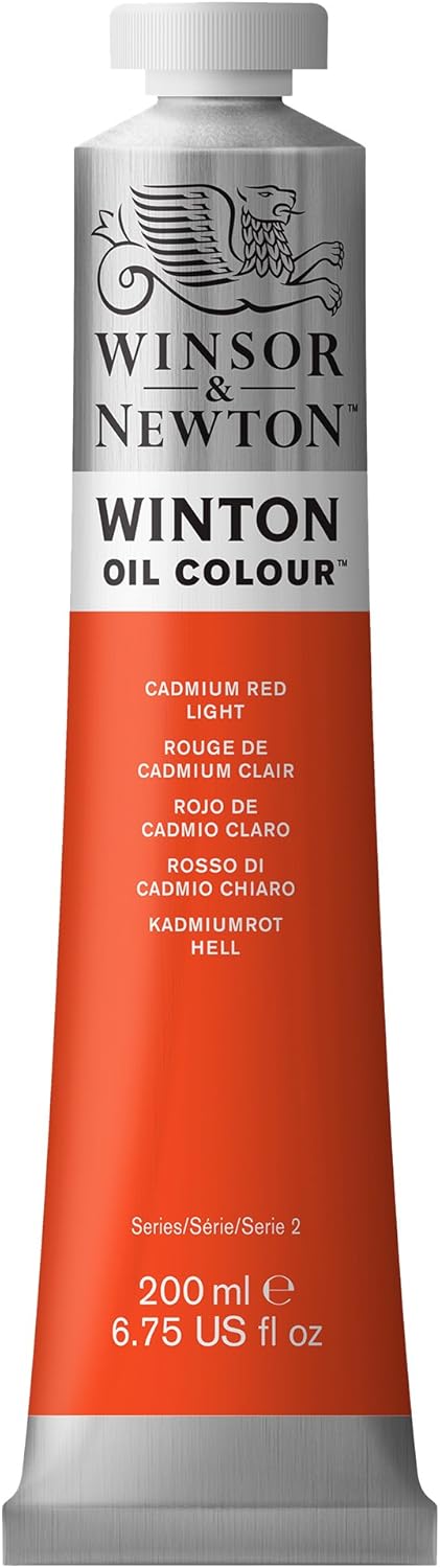 Winsor & Newton Winton Oil Color, 200ml (6.75-oz) Tube, Cadmium Red Light