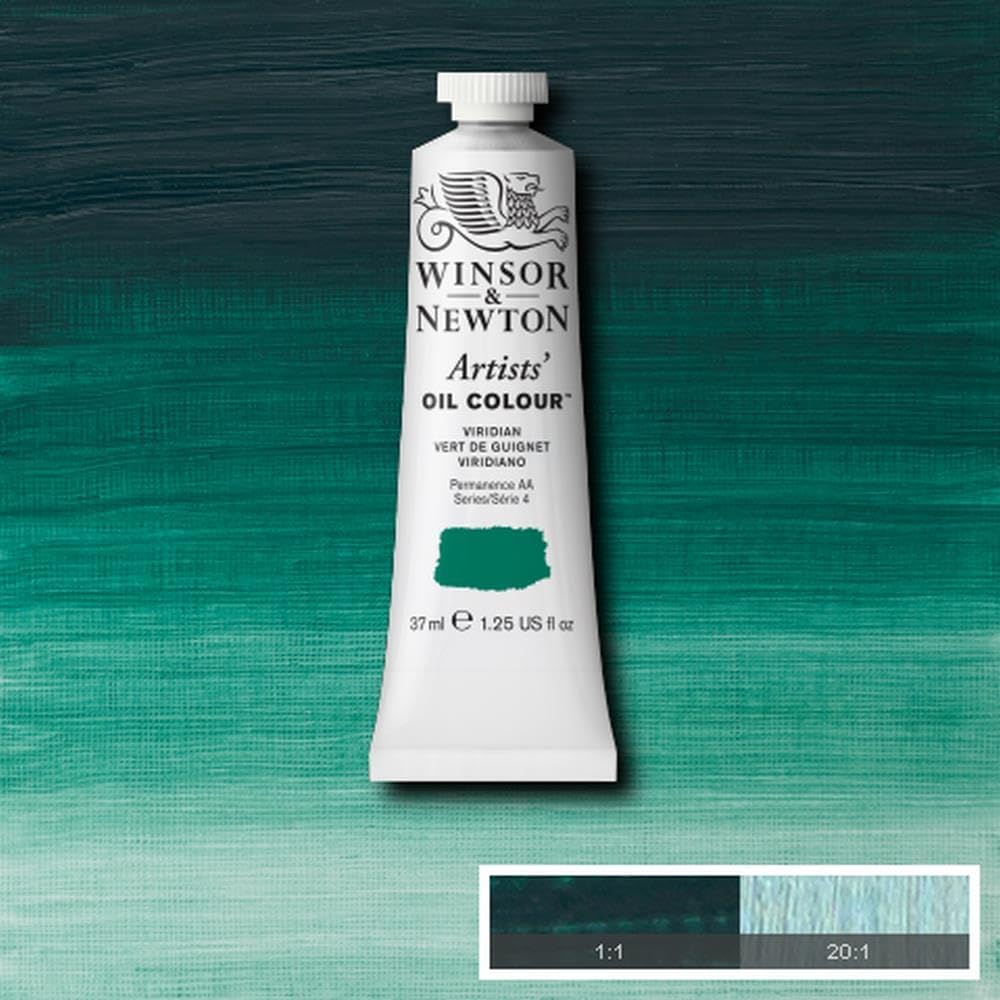 Winsor & Newton Artists' Oil Color, 37ml (1.25 oz) Tube, Viridian