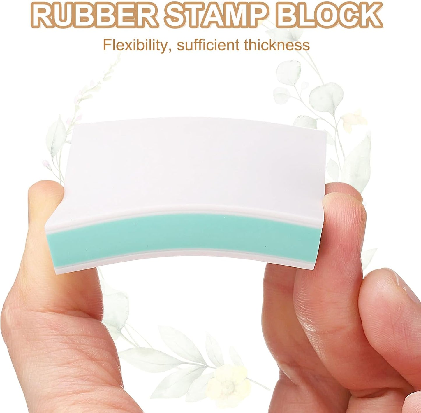 PATIKIL 4Pcs 2X2" Rubber Carving Blocks, Soft Linoleum Art Carving Block Square Crafts Stamp Making for Printmaking Stamps Carving Supplies, Green